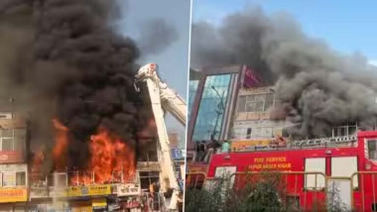 जयपुर के रोड नंबर 12 के पास मौजूद फैन बेल्ट के गोदाम में लगी भीषण आग, दमकल की 30 से अधिक गाड़ियां मौजूद