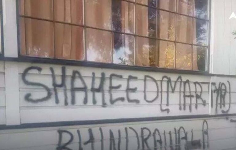 कनाडा में जस्टिन ट्रूडो के प्रधानमंत्री पद से हटने के बाद भी खालिस्तानियों को हौसले बुलंद, गुरुद्वारे के दीवारों पर लिख दिए नारे