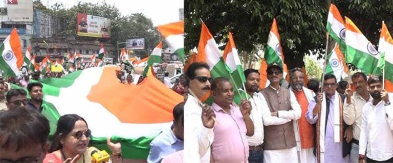 बीजेपी ने रांची में निकाली तिरंगा यात्रा