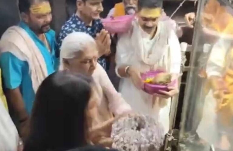 राज्यपाल आनंदीबेन पटेल ने ओंकारेश्वर ज्योतिर्लिंग के किए दर्शन