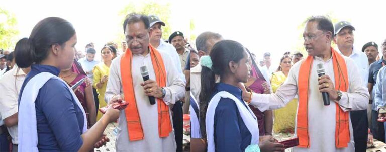 बैगा समुदाय की बिटिया ने किया टॉप, मुख्यमंत्री साय से की मुलाकात