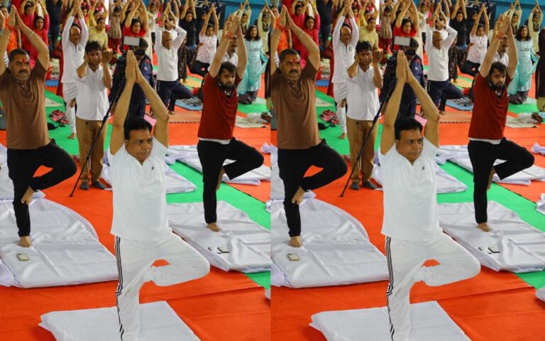 उपमुख्यमंत्री देवड़ा के मुख्य आतिथ्य में हुआ देवास में सामूहिक योग कार्यक्रम
