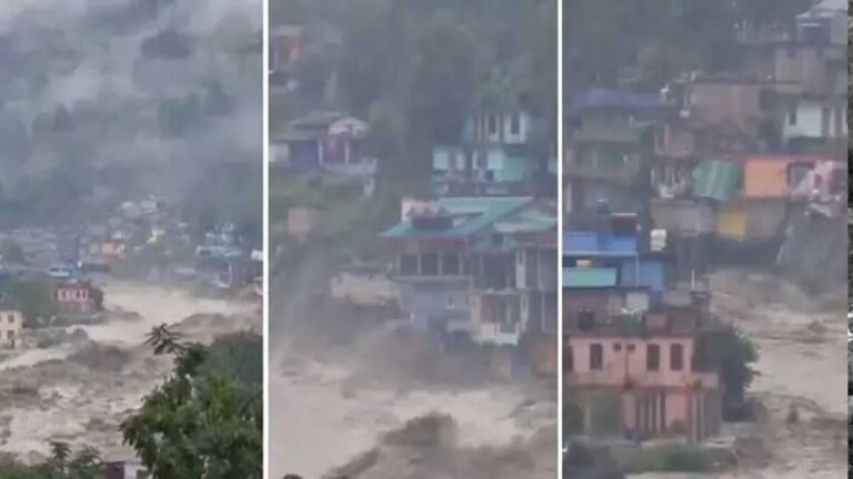 कुल्लू : सैंज घाटी में फटा बादल, सैलाब में बहते दिखे पेड़, नदी भी उफनाई,मंत्री-DC फंसे