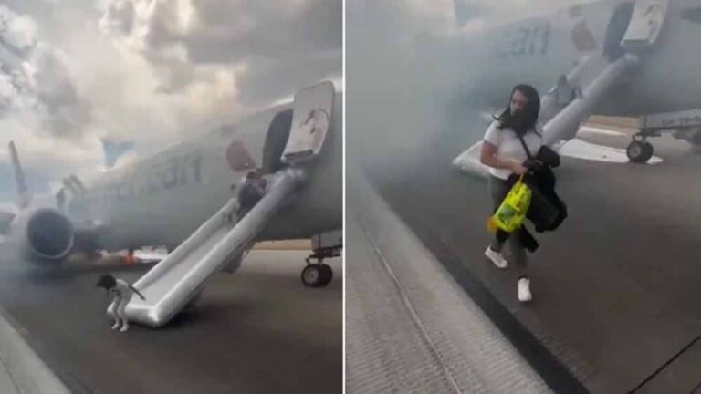 अमेरिकन एयरलाइंस के विमान में आग, लैंडिंग गियर से निकली चिंगारी से मचा हड़कंप