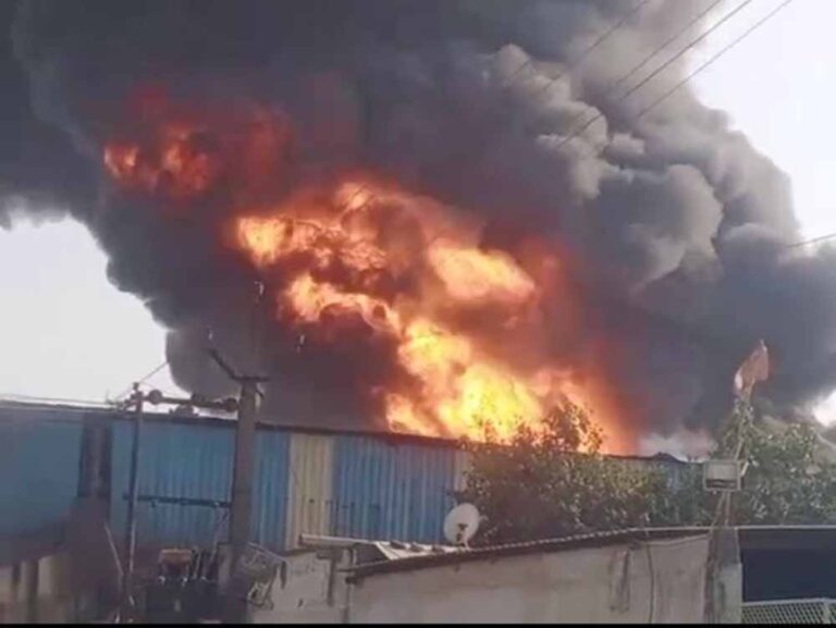 मैनपुरी: शॉर्ट सर्किट से मशरूम प्लांट में भीषण आग, करोड़ों की संपत्ति राख