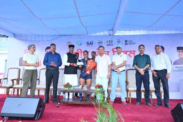 प्रदेश में सुव्यवस्थित खेल अधोसंरचना और सुदृढ़ खिलाड़ियों का निर्माण सतत प्रक्रिया : मंत्री सारंग