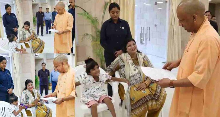 ‘जनता दर्शन’: स्कूल में प्रवेश को लेकर सीएम से मिलीं नन्ही मायरा