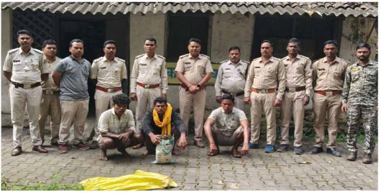 वन विभाग की तत्परता से पकड़े गए तीन आरोपी
