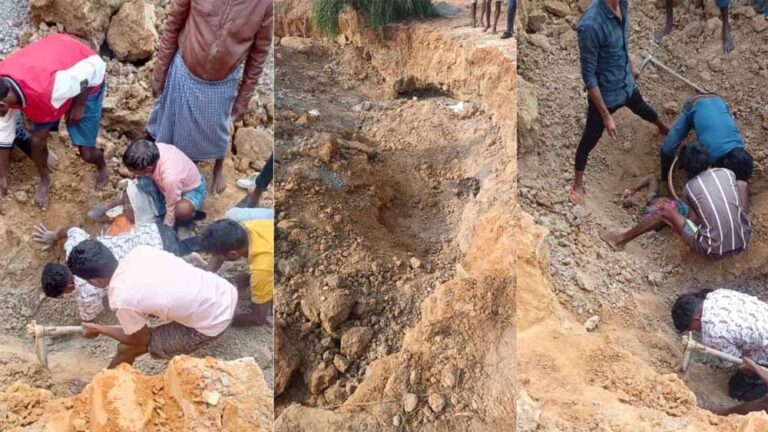 छुई मिट्टी खदान धंसने से एक महिला की मौत, एक घायल — दो महिलाओं की जान बची