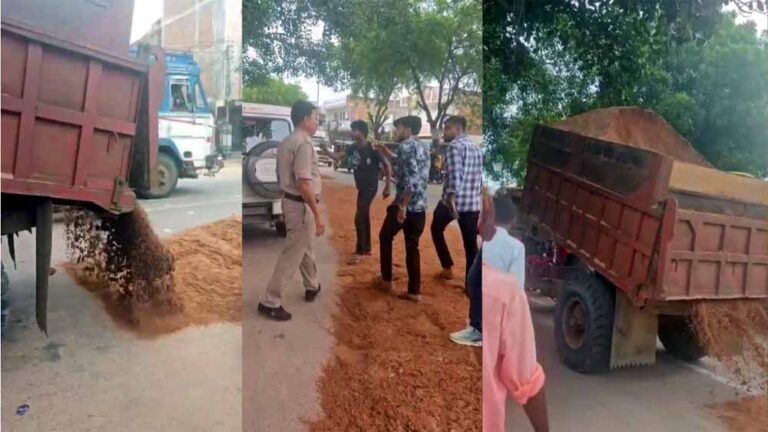 छतरपुर में पुलिस की बड़ी कार्रवाई, अवैध रेत से भरे ट्रैक्टर पकड़े गए – दबंग आए और ले गए वापस!