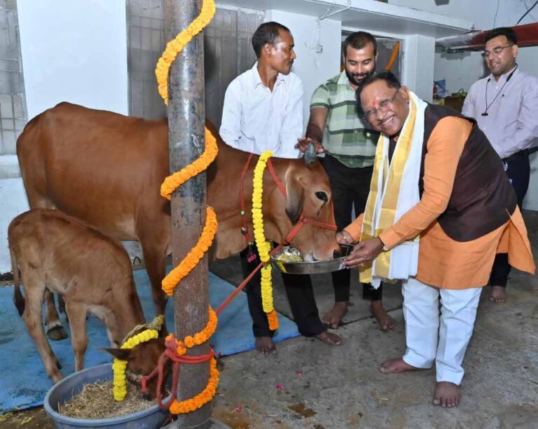 गोवर्धन पूजा पर मुख्यमंत्री ने किया गौपूजन, बोले- गौसेवा ही सच्ची सेवा है