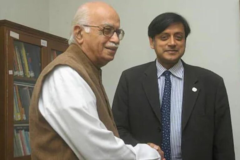 थरूर ने आडवाणी की तुलना नेहरू-इंदिरा से की, बीजेपी और कांग्रेस दोनों हुईं नाखुश