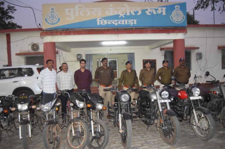 मध्यप्रदेश पुलिस की वाहन चोरो पर लगातार प्रभावी कार्रवाई