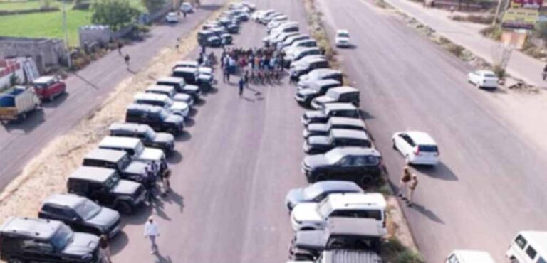 राजधानी में काली थार का कहर: चालान कटने के बाद सड़कें जाम, जब्त वाहनों की कतारें लंबी