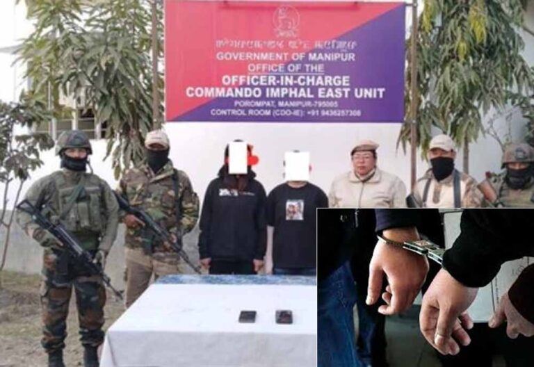 मणिपुर में सुरक्षा बलों की बड़ी कार्रवाई: दो महिलाओं समेत 7 उग्रवादी गिरफ्तार, हथियारों का जखीरा बरामद