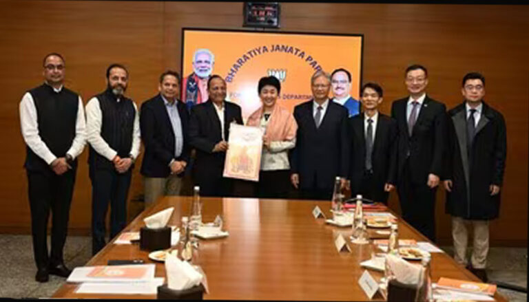 भाजपा दफ्तर पहुंचे चीन की कम्युनिस्ट पार्टी के डेलिगेशन, गलवान घटना के बाद पहली मुलाकात