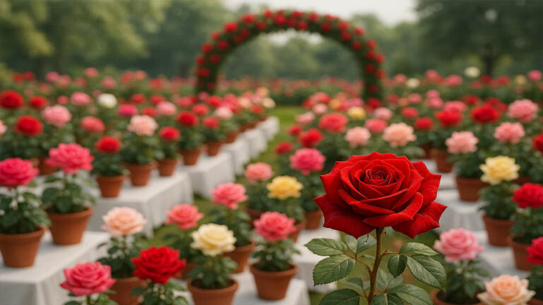 गुलाब प्रदर्शनी में द्वितीय चरण की प्रतियोगिता “गमलों में गुलाब” 9 जनवरी को