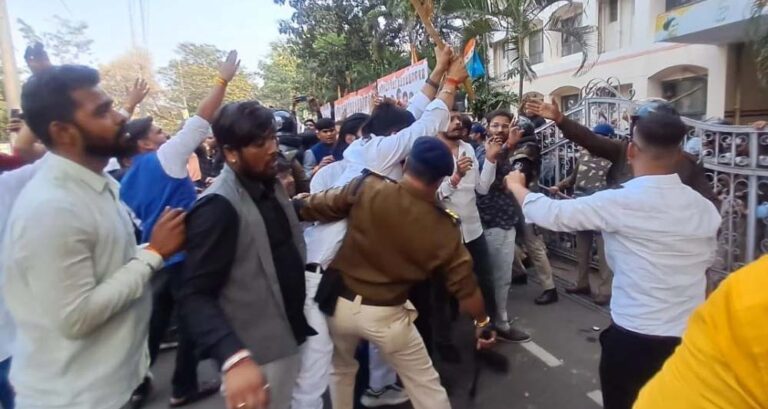 भोपाल में सियासी बवाल: कांग्रेस कार्यालय में घुसकर भाजपाईयों ने मचाया उत्पात, खिड़कियों के शीशे तोड़े