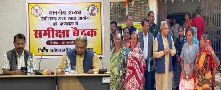 छत्तीसगढ राज्य खाद्य आयोग के अध्यक्ष संदीप शर्मा ने ली अधिकारियों की बैठक