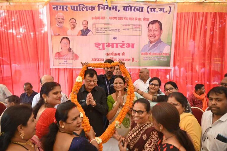 उद्योग मंत्री लखन लाल देवांगन ने शिवाजीनगर और एमपी नगर कॉलोनी को दी 14.42 करोड़ के अंडरग्राउंड सीवरेज लाइन की सौगात