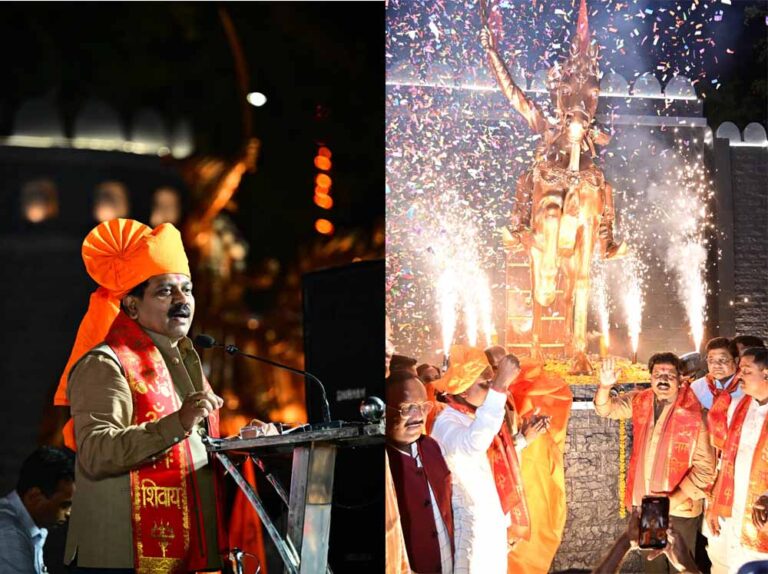 उप मुख्यमंत्री ने छत्रपति शिवाजी के प्रतिमा का किया लोकार्पण