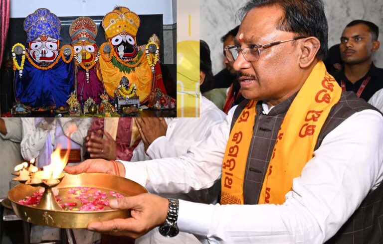 मुख्यमंत्री विष्णु देव साय ने जगन्नाथ मंदिर में की पूजा-अर्चना