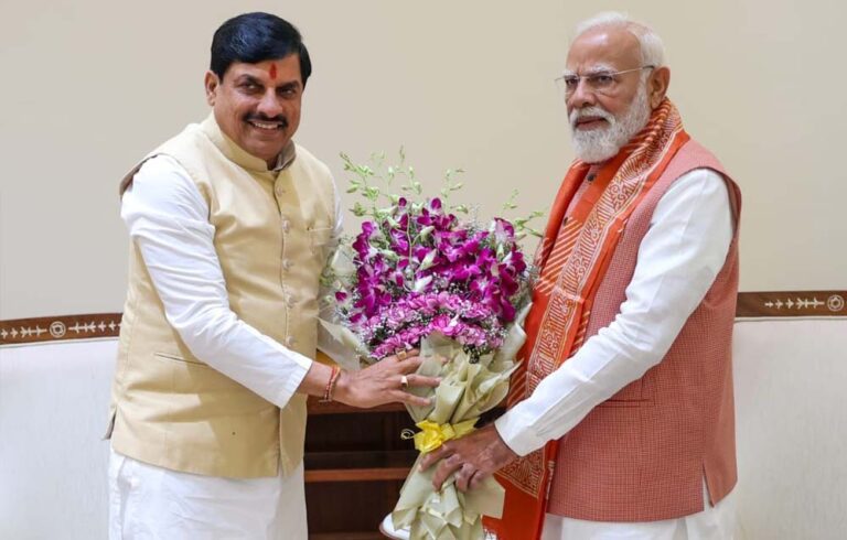 प्रधानमंत्री मोदी से मुख्यमंत्री डॉ. यादव ने नई दिल्ली में की भेंट