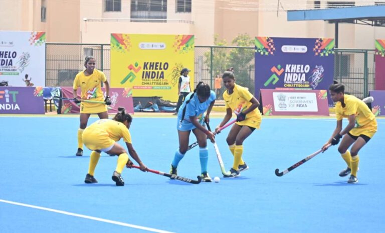 खेलो इंडिया ट्राइबल गेम्स 2026: महिला हॉकी में एकतरफा मुकाबले