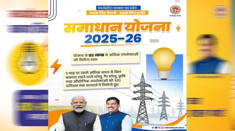 विद्युत समाधान योजना की अवधि 31 मार्च तक बढ़ाई गई : ऊर्जा मंत्री तोमर