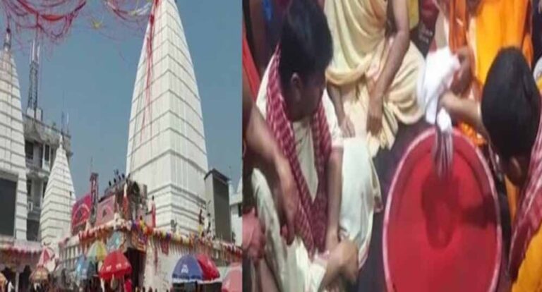 देवघर में होली महोत्सव की धूम, बाबा बैद्यनाथ पर चढ़ा गुलाल