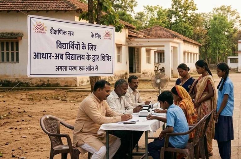 विद्यार्थियों के लिए आधार-अब विद्यालय के द्वार शिविर का अगला चरण एक अप्रैल से