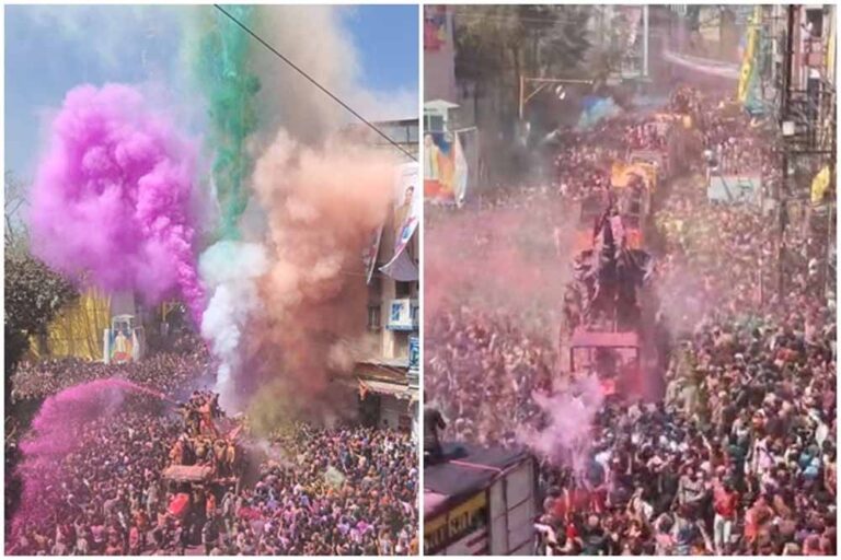 इंदौर रंगपंचमी 2026: मिसाइलों की तरह उड़ते गुलाल, राजवाड़ा में छाया रंगों का त्योहार बिना जनप्रतिनिधियों के