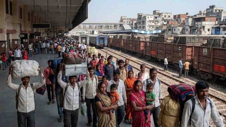 सूरत में गैस संकट से हाहाकार, सिलेंडर की कमी से हजारों श्रमिकों का पलायन