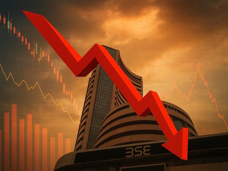 सेंसेक्स 1,312 अंक गिरकर 76,015 पर बंद, निफ्टी 360 अंक टूटा