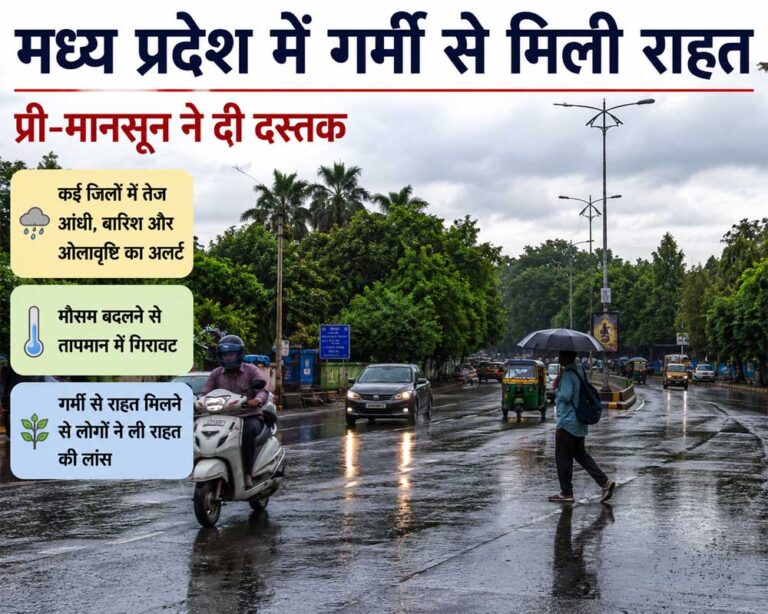 मध्य प्रदेश में गर्मी से मिली राहत, प्री-मानसून ने दी दस्तक