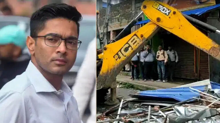 अभिषेक बनर्जी के कथित अवैध दफ्तर पर चला बुलडोजर, तीन JCB से ढहाई जा रही पांच मंजिला इमारत