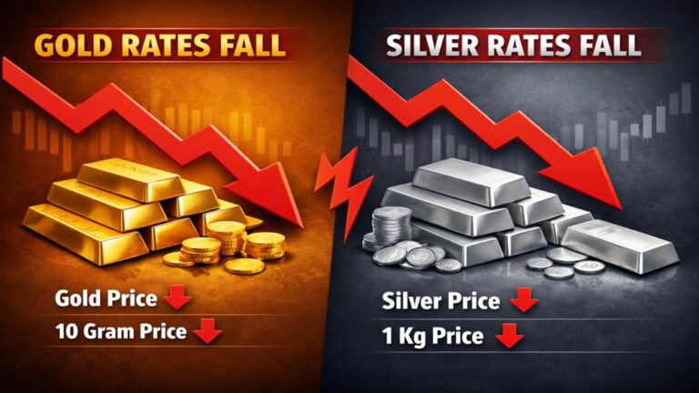 Silver Price Crash: 3 दिन में ₹8,400 टूटी चांदी, जानिए आज 10 ग्राम 24 कैरेट सोने का ताजा भाव