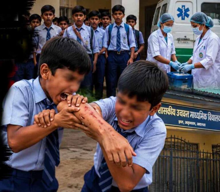 CG के स्कूल में छात्र ने एक दर्जन सहपाठियों को काटा, स्वास्थ्य विभाग की टीम पहुंची जांच में