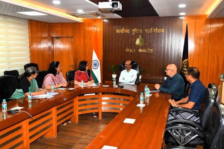 डीजीपी कैलाश मकवाणा से यूएन विमेन इंडिया की कंट्री रिप्रेजेंटिव शोको इशिकावा ने की सौजन्य भेंट