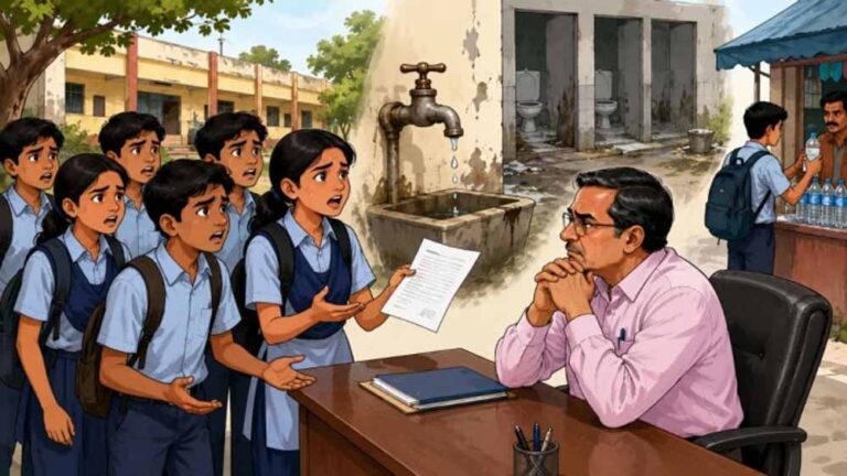 स्कूल में पेयजल संकट पर छलका दर्द, ‘घर का पानी खत्म होने पर दुकान से खरीदना पड़ता है’