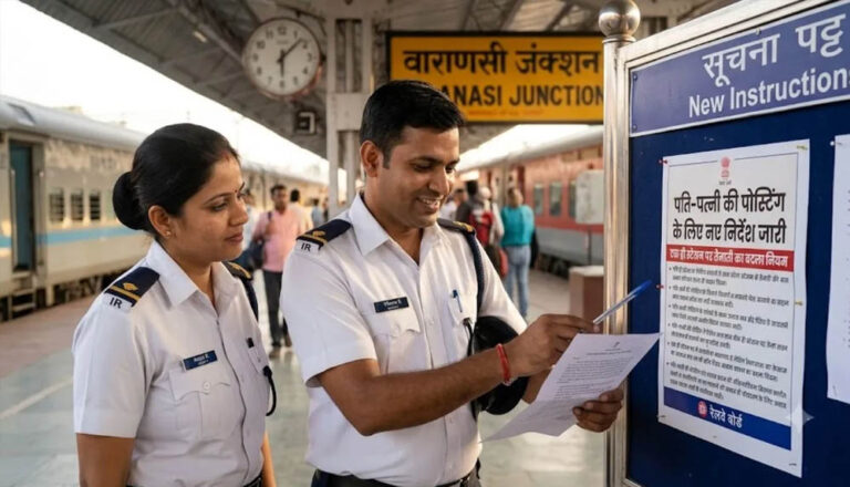 रेलवे बोर्ड की नई गाइडलाइंस, अब पति-पत्नी एक ही जगह कर सकेंगे नौकरी; नहीं रहेंगे एक-दूसरे के अधीन