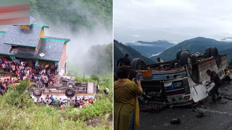 हिमाचल के चंबा में दर्दनाक हादसा, पहाड़ी से सड़क पर गिरी बस; 7 लोगों की मौत, कई घायल