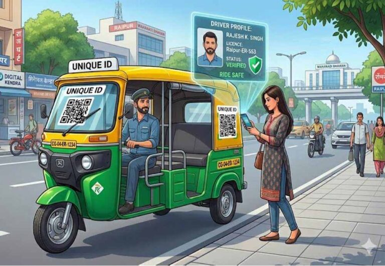Durg में ऑटो-ई-रिक्शा की होगी डिजिटल पहचान, 16 अगस्त से QR कोड रजिस्ट्रेशन शुरू
