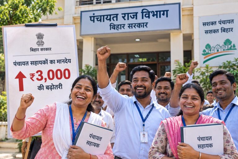 पंचायत सहायकों को बड़ी सौगात, मानदेय ₹9 हजार हुआ; धरना खत्म