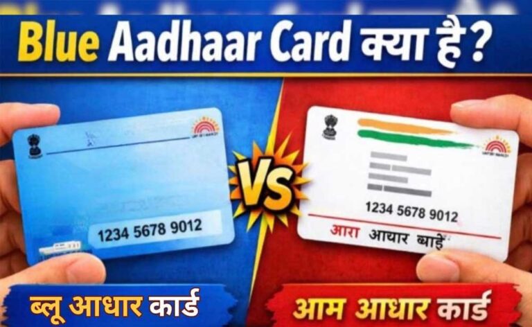 नीला और सफेद आधार कार्ड में क्या है अंतर? जानें बाल आधार के नियम और बायोमेट्रिक अपडेट की उम्र
