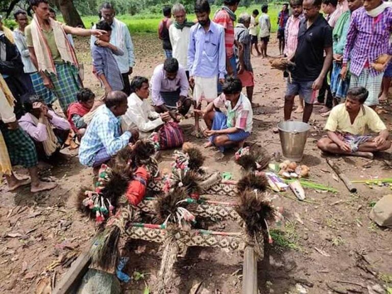 बस्तर में नवाखाई तिहार की शुरुआत, इंद्रावती तट पर लगी विशेष सेवा अर्जी