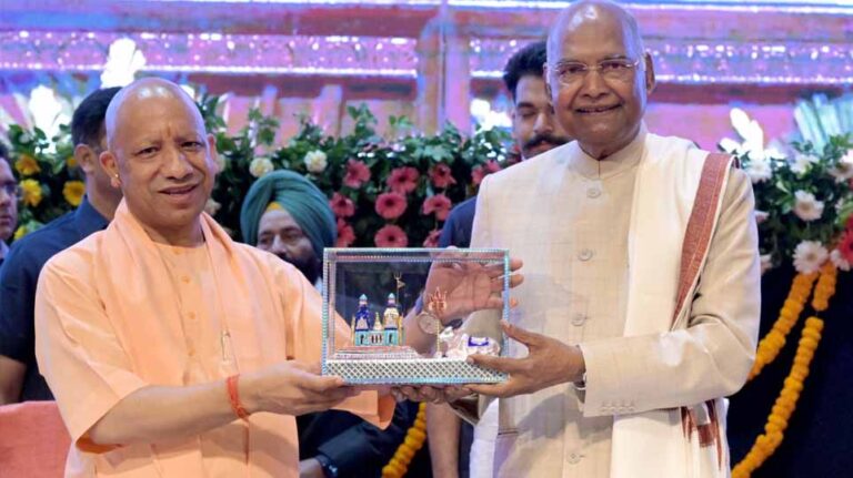 मुख्यमंत्री योगी आदित्यनाथ ने सुशासन से यूपी के विकास को दी नई गति : पूर्व राष्ट्रपति रामनाथ कोविन्द