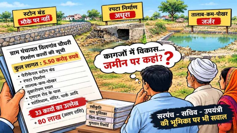 विलगांव चौधरी में 5.50 करोड़ के निर्माण कार्यों की फेहरिस्त, अब जमीन पर हिसाब की दरकार!