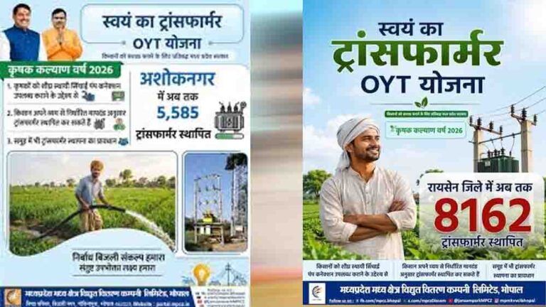 ओवायटी योजना से किसान को मिला स्थायी कृषि बिजली कनेक्शन, हर साल ₹24 हजार की बचत