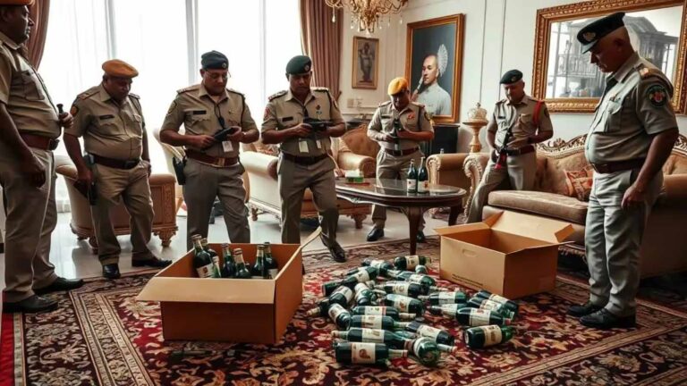 दरभंगा में शराब तस्करी का बड़ा खुलासा, टाइल्स गोदाम से 459 कार्टन विदेशी शराब बरामद